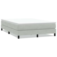Boxspring zonder matras fluweel lichtgrijs 140x210 cm 2
