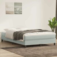 Boxspring zonder matras fluweel lichtgrijs 140x210 cm 4
