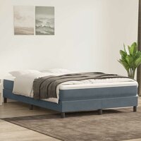 Boxspring zonder matras fluweel donkergrijs 140x210 cm 4