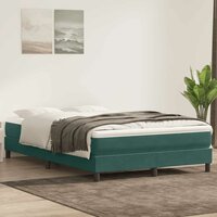 Boxspring zonder matras fluweel donkergroen 140x210 cm 4