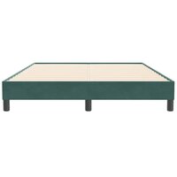Boxspring zonder matras fluweel donkergroen 140x210 cm 5