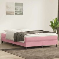 Boxspring zonder matras fluweel roze 140x210 cm 4