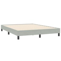 Boxspring zonder matras fluweel lichtgrijs 160x210 cm 3