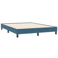 Boxspring zonder matras fluweel donkerblauw 160x210 cm 3