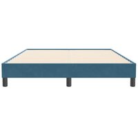 Boxspring zonder matras fluweel donkerblauw 160x210 cm 5