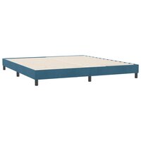 Boxspring zonder matras fluweel donkerblauw 180x210 cm 3