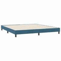 Boxspring zonder matras fluweel donkerblauw 180x210 cm 7