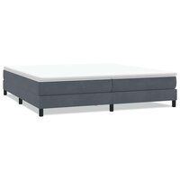 Boxspringbed zonder matras 200x210 cm fluweel donkergrijs 2