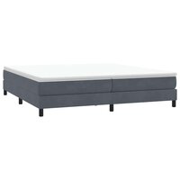 Boxspringbed zonder matras 200x210 cm fluweel donkergrijs 3