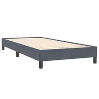 Boxspring zonder matras fluweel donkergrijs 100x220 cm 4