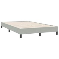 Boxspring zonder matras fluweel lichtgrijs 120x220 cm 4