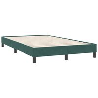Boxspring zonder matras fluweel donkergroen 120x220 cm 4