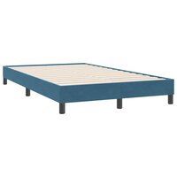 Boxspring zonder matras fluweel donkerblauw 120x220 cm 4
