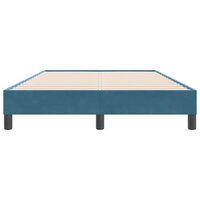 Boxspring zonder matras fluweel donkerblauw 120x220 cm 5