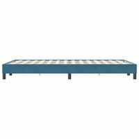 Boxspring zonder matras fluweel donkerblauw 120x220 cm 6
