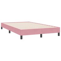 Boxspring zonder matras fluweel roze 120x220 cm 4