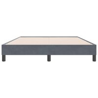 Boxspring zonder matras fluweel donkergrijs 140x220 cm 5