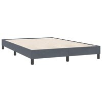 Boxspring zonder matras fluweel donkergrijs 140x220 cm 7