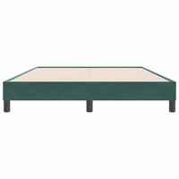Boxspring zonder matras fluweel donkergroen 140x220 cm 5