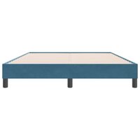 Boxspring zonder matras fluweel donkerblauw 140x220 cm 5