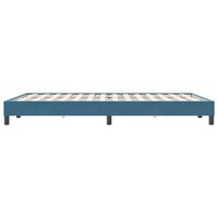 Boxspring zonder matras fluweel donkerblauw 140x220 cm 6