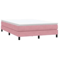 Boxspring zonder matras fluweel roze 140x220 cm 3
