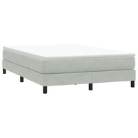Boxspring zonder matras fluweel lichtgrijs 160x220 cm 3