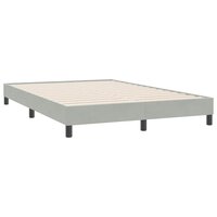 Boxspring zonder matras fluweel lichtgrijs 160x220 cm 4
