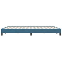 Boxspring zonder matras fluweel donkerblauw 160x220 cm 6