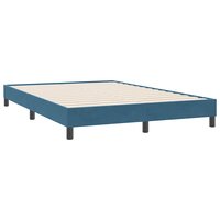 Boxspring zonder matras fluweel donkerblauw 160x220 cm 7