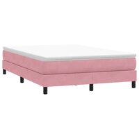 Boxspring zonder matras fluweel roze 160x220 cm 3
