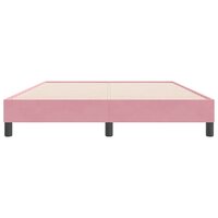 Boxspring zonder matras fluweel roze 160x220 cm 5