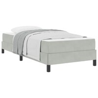 Boxspringbed met matras Lichtgrijs 90 x 210 cm Stof 3