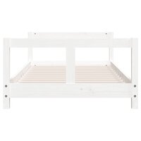 Kinderbedframe 80x160 cm massief grenenhout wit 4