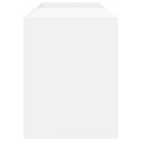 Platenkast met plank Wit 78.5 x 35 x 45 cm Bewerkt hout 6