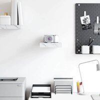 Wandplank met opslag Wit Marmer 23 x 23,5 x 4 cm Bewerkt hout 4