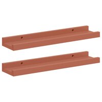 Wandplank met plank 2 pcs Rood 40 x 9 x 3 cm Bewerkt hout 2
