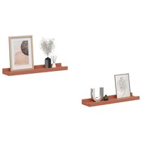 Wandplank met plank 2 pcs Rood 40 x 9 x 3 cm Bewerkt hout 3