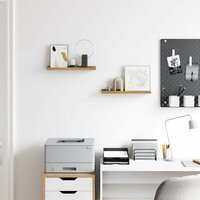 Wandplank met plank 2 pcs Bruin 40 x 9 x 3 cm Bewerkt hout 4