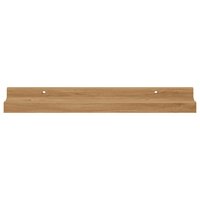 Wandplank met plank 2 pcs Bruin 40 x 9 x 3 cm Bewerkt hout 7