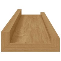 Wandplank met plank 2 pcs Bruin 40 x 9 x 3 cm Bewerkt hout 8