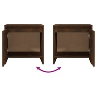 Nachtkastje 45x34x44,5 cm bewerkt hout gerookt eikenkleurig 8