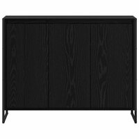 Bijzetkast Zwart Eiken 96,5 x 30 x 75 cm Bewerkt hout 6