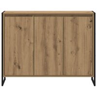 Bijzetkast Ambachtelijk eiken 96,5 x 30 x 75 cm Bewerkt hout 6