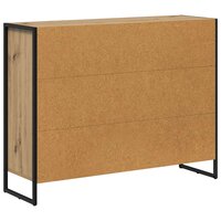 Bijzetkast Ambachtelijk eiken 96,5 x 30 x 75 cm Bewerkt hout 8