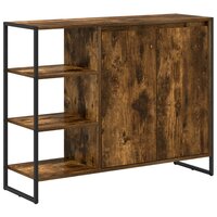 Bijzetkast Rook Eik 96.5 x 30 x 75 cm Bewerkt hout 2