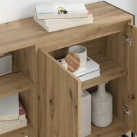 Bijzetkast Ambachtelijk eiken 96.5 x 30 x 75 cm Bewerkt hout 4