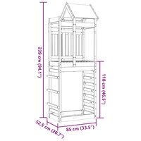 Speeltoren Bruin 85 x 52,5 x 239 cm Massief grenenhout 6