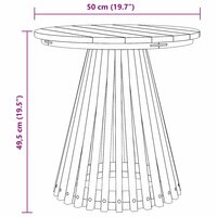 Bijzettafel Bruin 50 x 50 x 49,5 cm Massief Teakhout 8