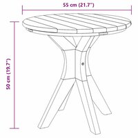 Bijzettafel Bruin 55 x 55 x 51 cm Massief Teakhout 8